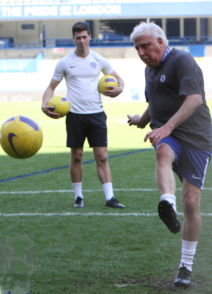 John Davies playing football
